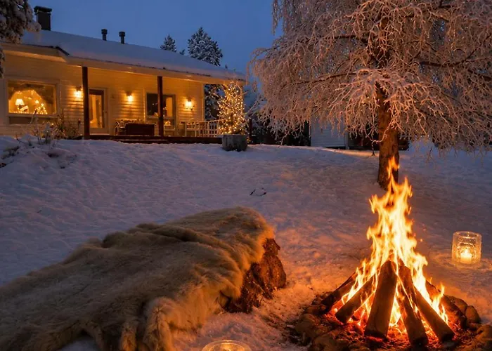 Nordic Villa In Rovaniemi With A Private Sledding Hill, Sauna & Cozy Family Stay
